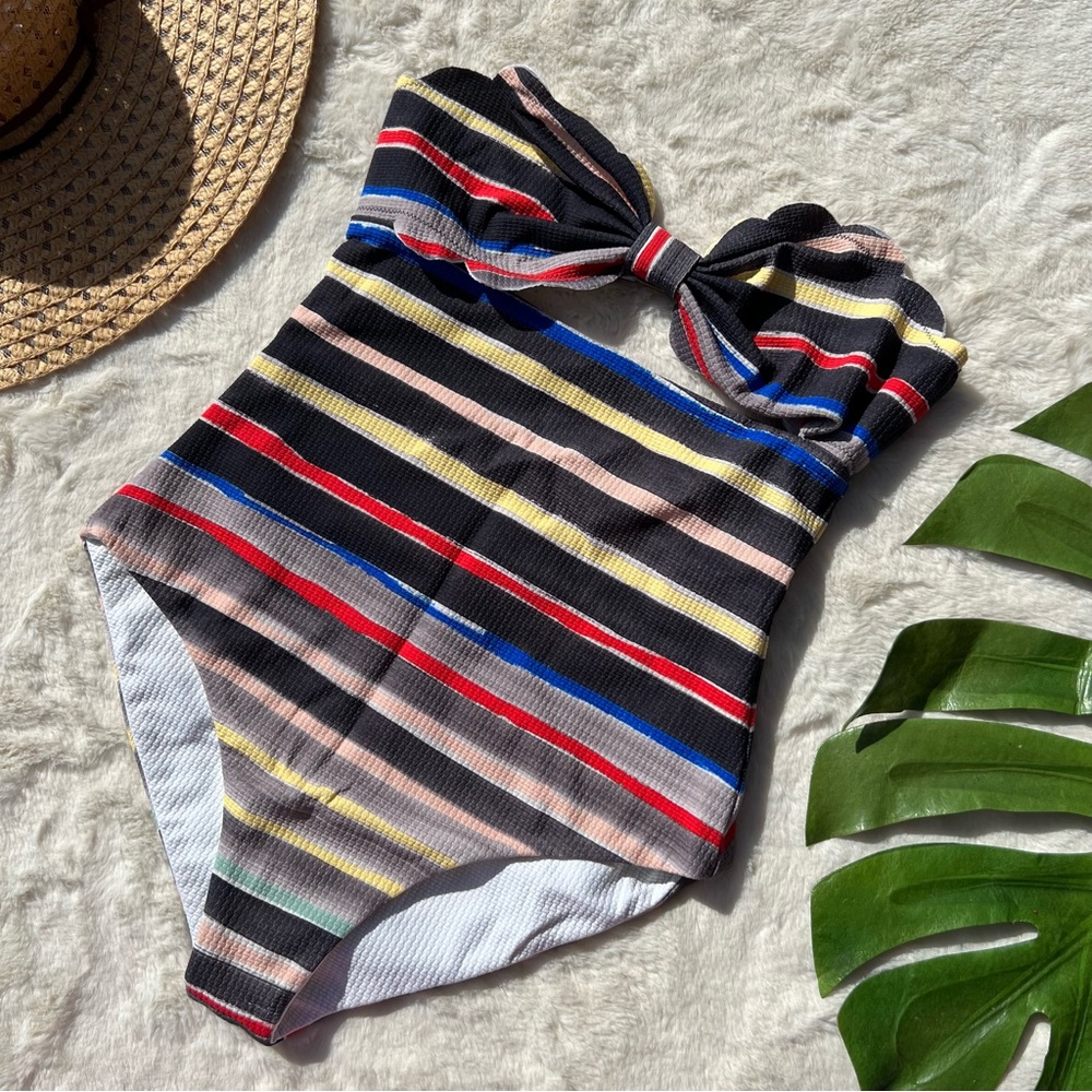 Marysia Antibes Maillot in Watercolor Stripe